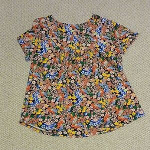 Floral Print Women's Blouse Size Xl